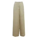 Beige Linen Theory Pants