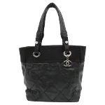 Black Leather Chanel Paris Biarritz