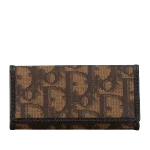 Brown Canvas Dior Wallet