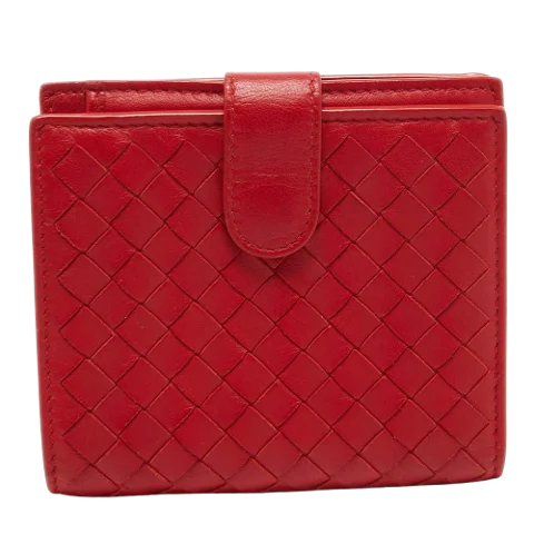 Red Leather Bottega Veneta Wallet