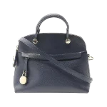 Navy Leather Furla Handbag