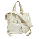 White Leather Lancel Handbag