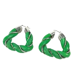 Green Leather Bottega Veneta Earrings