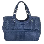 Blue Suede Roberto Cavalli Handbag