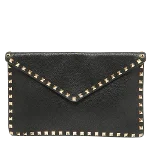 Black Leather Valentino Pouch