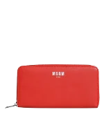 Red Leather MSGM Wallet