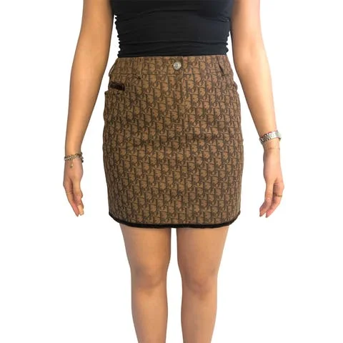 Brown Cotton Dior Skirt
