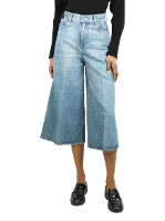 Blue Cotton Celine Pants