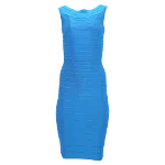 Blue Fabric Hervé Léger Dress