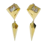 Gold Metal Givenchy Earrings