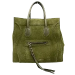 Green Leather Celine Luggage