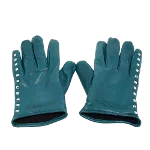 Green Leather Armani Gloves
