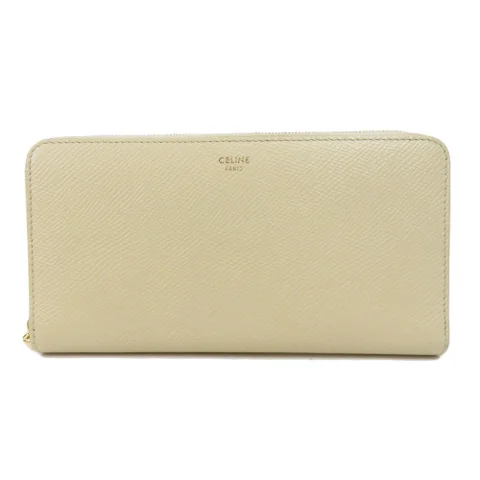 White Leather Celine Wallet
