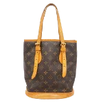 Brown Canvas Louis Vuitton Bucket Bag