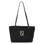 Black Canvas Fendi Shoulder Bag