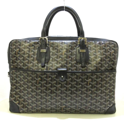 Brown Leather Goyard Travel Bag