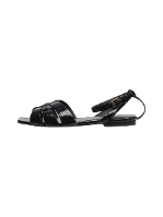 Black Leather Yves Saint Laurent Sandals