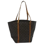 Brown Canvas Louis Vuitton Sac Shopping