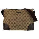 Brown Canvas Gucci Messenger Bag