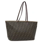 Brown Canvas Fendi Zucca Pochette