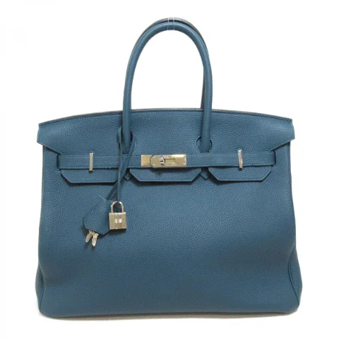 Blue Leather Hermès Handbag