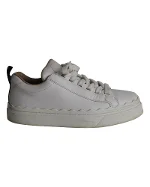 White Leather Chloe Sneakers