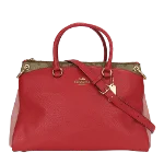 Red Leather Coach Handbag