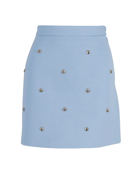 Blue Polyester Maje Skirt
