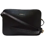 Black Leather Furla Crossbody Bag