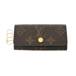 Brown Fabric Louis Vuitton Key Holder