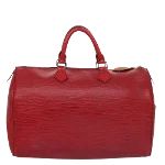 Red Leather Louis Vuitton Speedy