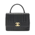 Black Leather Chanel Handbag