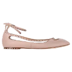 Beige Leather Valentino Flats