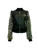 Black Leather Philipp Plein Jacket