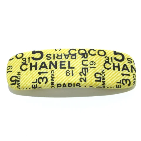 Yellow Plastic Chanel Hair Accessory