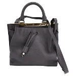 Grey Leather Mulberry Handbag