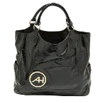 Black Leather Anya Hindmarch Handbag