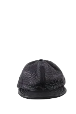 Black Leather Moschino Hat