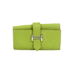 Green Leather Hermès Key Holder