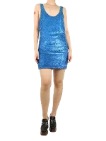 Blue Leather Alexander Wang Dress