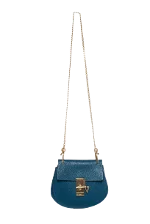 Blue Leather Chloé Crossbody Bag