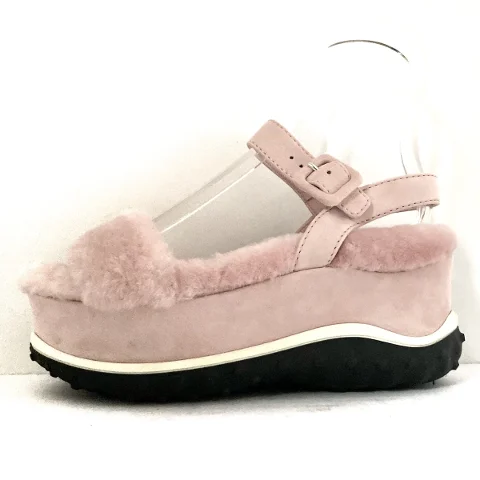 Pink Fur Miu Miu Sandals