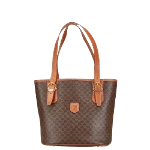 Brown Canvas Celine Tote