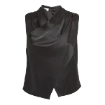 Black Satin Nanushka Vest