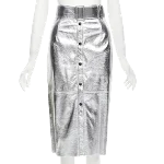 Silver Fabric MSGM Skirt