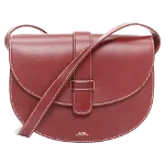 Burgundy Leather A.P.C. Crossbody Bag