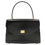 Black Leather Bally Handbag