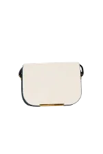 White Leather Lancel Shoulder Bag