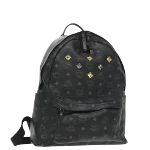 Black Leather MCM Backpack