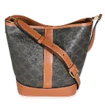 Brown Canvas Celine Big Bag Bucket